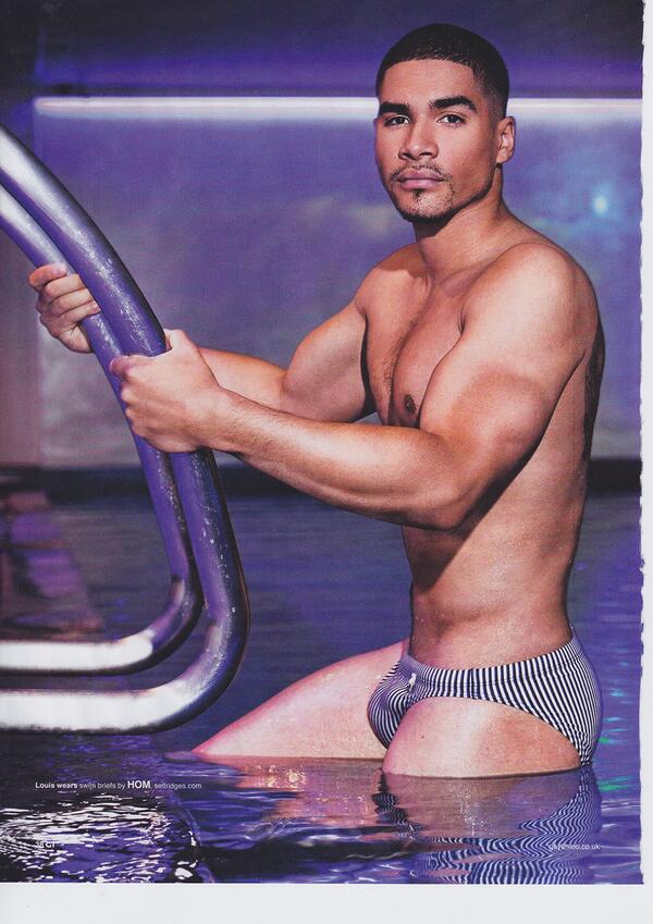 Former Olympian <a href="/louissmith1989/">Louis Smith MBE</a> photographed wearing <a href="/HOM_London/">HOM</a> in this month's @GayTimesMag