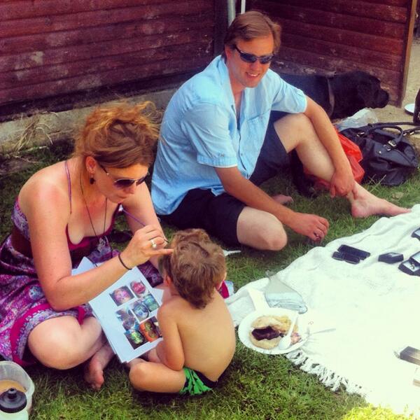 Being a jack of all trades on sat.. Face painting and selling my glasswares to raise money for mencap watford.