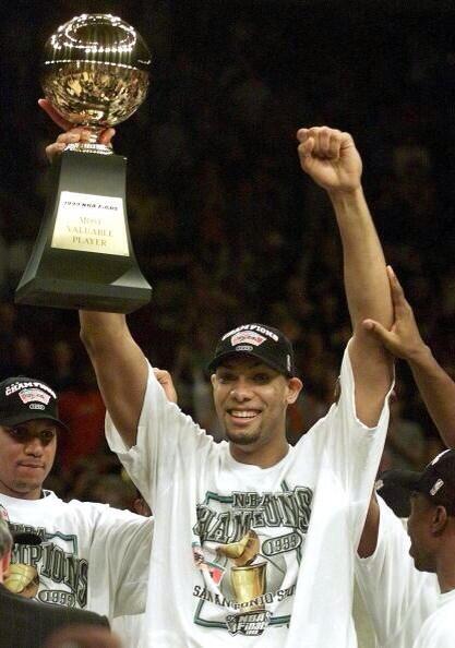 SlamDuncan_21's tweet photo. Years ago when I won my first Finals MVP with the @spurs. Wow! http://t.co/PEbjCdyBm3
