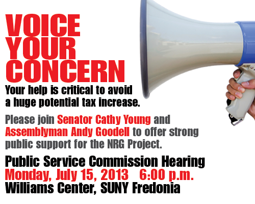 andygoodell's tweet photo. PUBLIC HEARING: Monday, July 15, 6pm, Williams Center, @SUNYFredonia. PSC will host a hearing on #NRG repowering. http://t.co/tvL2C4TTfj