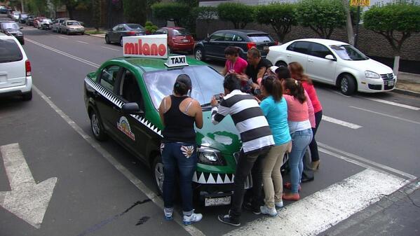 EmilioLarrosaTV's tweet photo. Al parecer los fans si reconocieron a @LUPILLO8, y #Aurora fue la suertuda que se subiera a su #cocodrilo http://t.co/OtITFBnQ0m