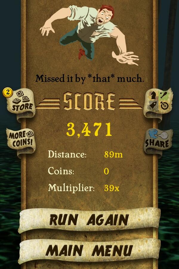 jlwitkowski's tweet image. I got 3,471 points while escaping from demon monkeys. Beat that! bit.ly/TempleRunGame #TempleRun