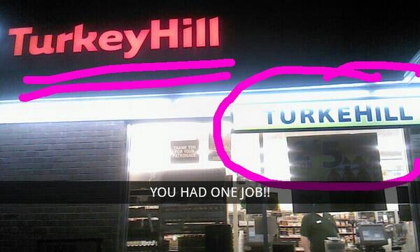 JessLK824's tweet image. You had one job! #TurkeyHill #fail #speltwrong #onlyinPennsylvania  #seriously