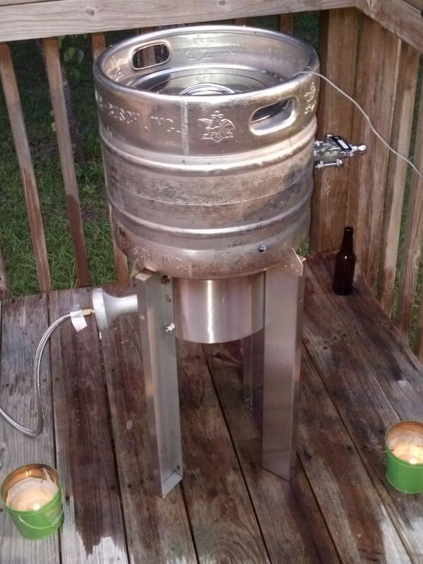 ArkBrewery's tweet photo. First brew with the keggle and blichmann (burner courtesy of my awesome wife!). http://t.co/lr2Qc6hlzy