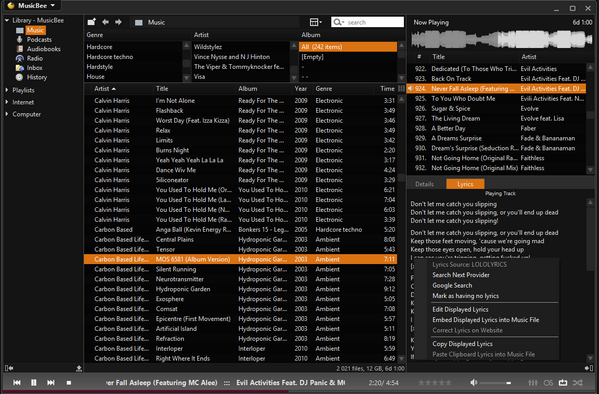 We're available straight out of the box in the free MusicBee player now, just click on the lyrics tab :) Music time?