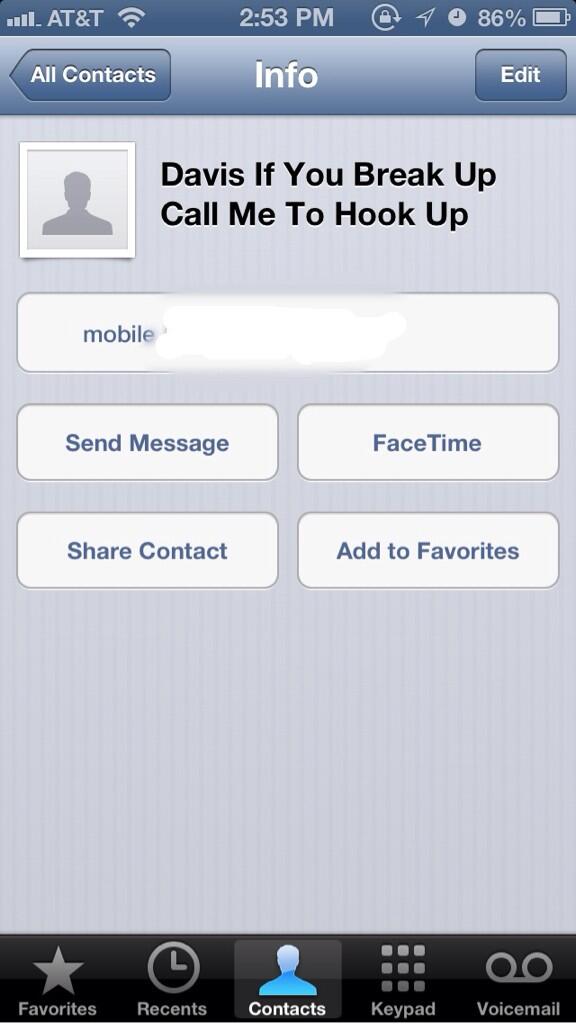 SouthernShacker's tweet image. Found this in my phone from last spring break... We broke up sooo do I call?...