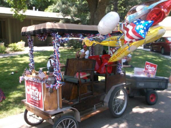 CindyPughMN's tweet photo. We had one of the best 4th of July floats at the Chanhassen parade! Thanks to all who joined us. #mngop http://t.co/nB2V32elmE