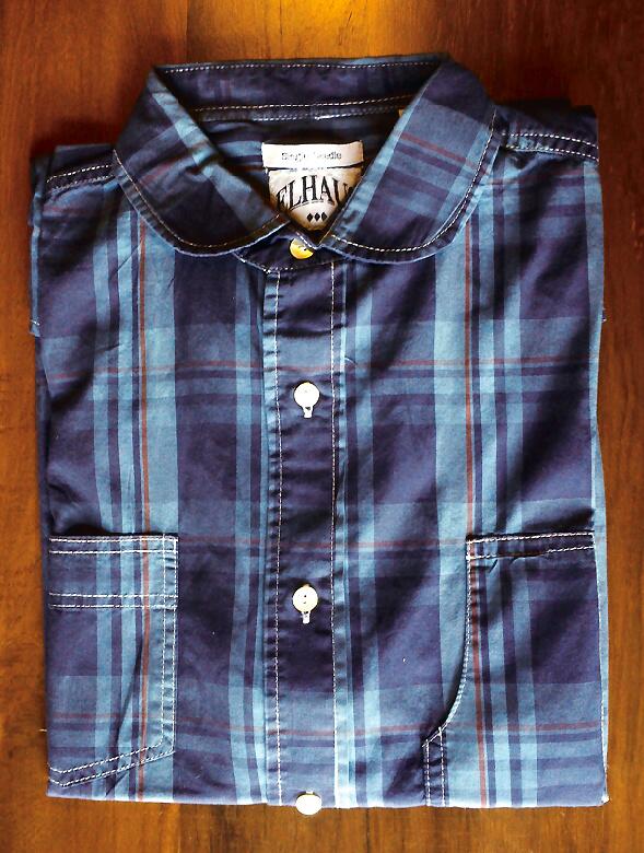 New In-Store: Indigo Dyed Madras Conductor Shirt S/S