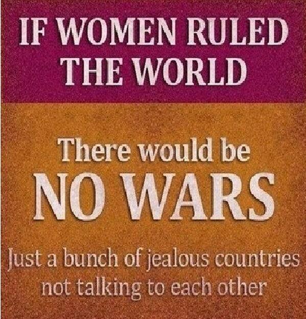 MariluHerrera's tweet photo. Si las mujeres gobernaran el mundo... http://t.co/9pyz9zMx0W