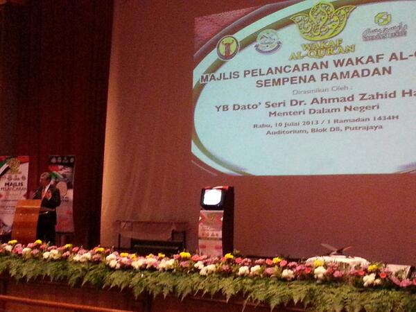 <a href="/BSMP_IPPM/">Bahagian Sumber IPPM</a> ,<a href="/penjaramalaysia/">Penjara Malaysia</a> ; Majlis Pelancaran Wakaf Al-Qur'an oleh YB Dato' Seri Menteri Dalam Negeri