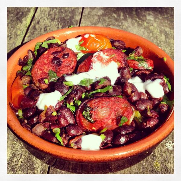 newbreakfast's tweet image. Sausage &amp;amp; beans. #breakfast #newbreakfast