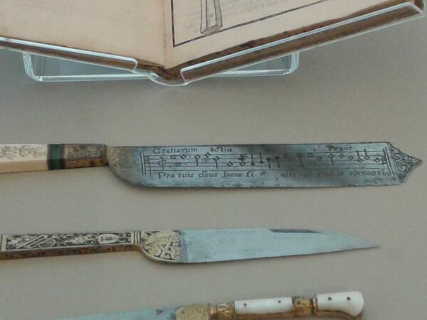 flumisband's tweet photo. Now that is one musical knife...found at the V&amp;A in London. http://t.co/klVkboegZY