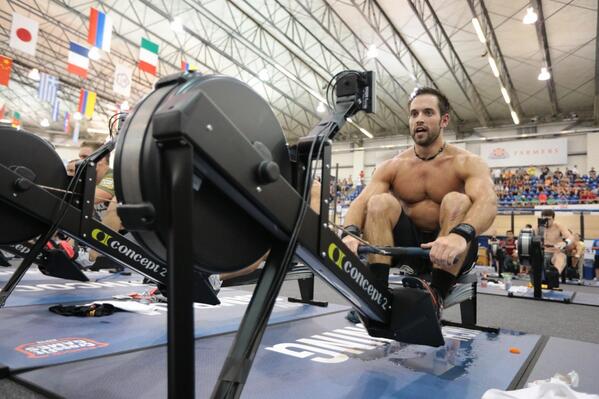 .<a href="/richfroning/">Rich Froning</a> and a pool of sweat. #CrossFitGames