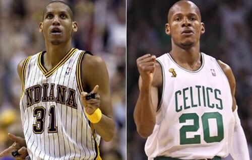 NBABattle's tweet image. Retweet for Reggie Miller! Favorite for Ray Allen!