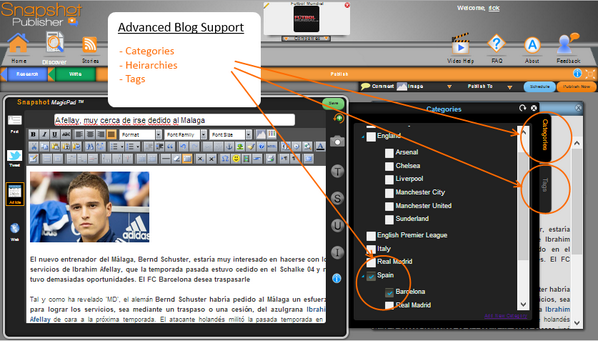 SnapshotDev's tweet photo. New ! Publish directly to blogs with support for Categories and Tags.
#WordPress #smm http://t.co/gibAOxo7EF http://t.co/N3jqoUh70g