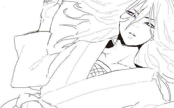 おえもりで大蛇丸の線画頼まれたから描いた。幼少期 