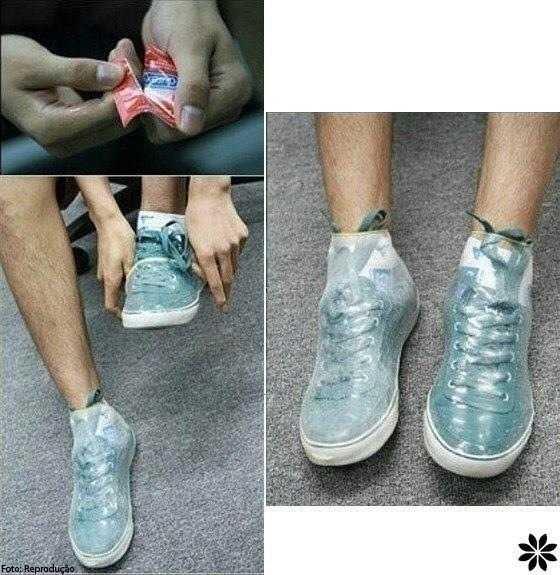 Condom_bot_'s tweet photo. 비가 많이 올때 운동화 절대로 안 젖는 방법! http://t.co/V6OeNYIO3W