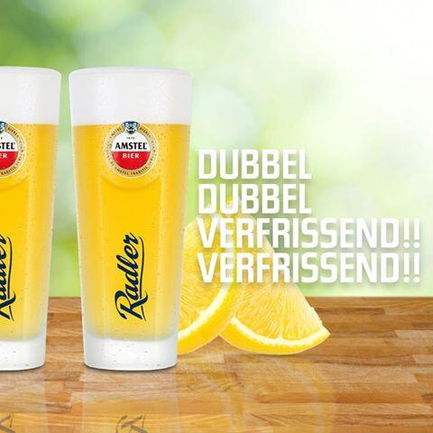 Het is goed weer voor Amstel Radler...en laten wij dat nou in huis hebben!