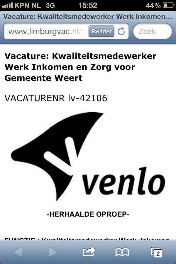 Verkeerde afbeelding bij vacaturetekst <a href="/limbvac/">LimburgVacatures</a> <a href="/gemeentevenlo/">Gemeente Venlo</a> <a href="/gemeenteweert/">Gemeente Weert</a>