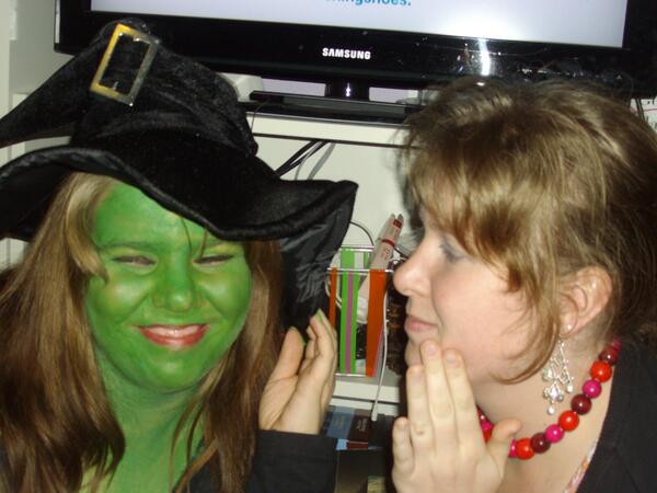 Me and my Glinda foolling around with make up and wicked poses!