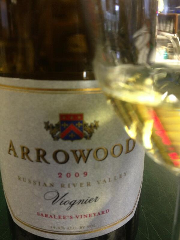 Arrowood Viognier, Saralee, '09. Rich and creamy with hints of petrol and orange blossom. A great wine for crab...