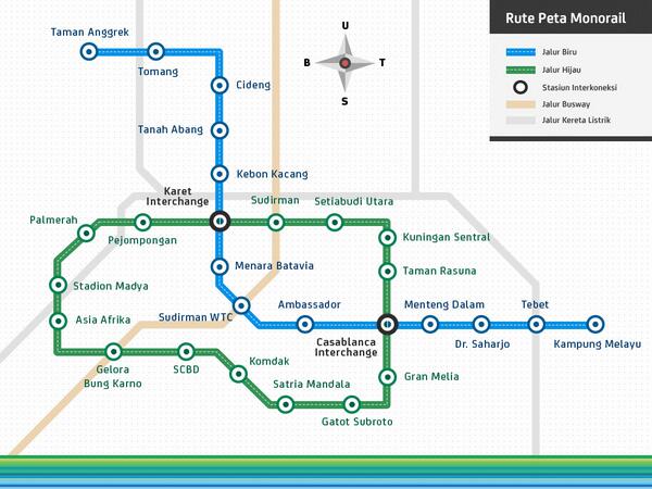 Jakartaecotransport On Twitter Rute Monorail Jakarta
