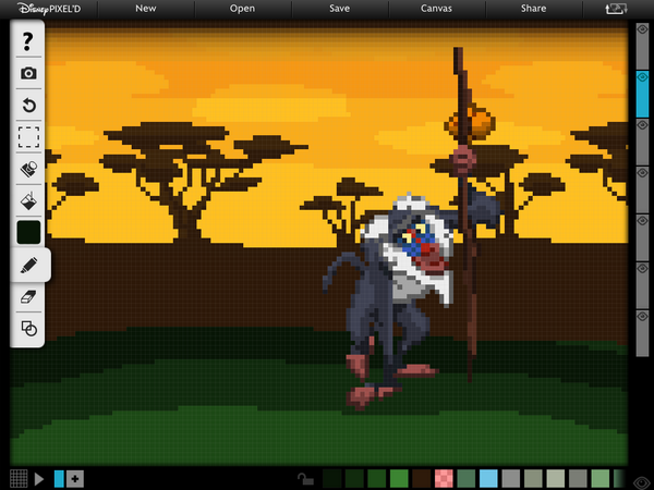DisneyPIXELD's tweet photo. What will you create with the Lion King stamps in PIXEL'D? #PIXELD http://t.co/SOVMm3DvaS