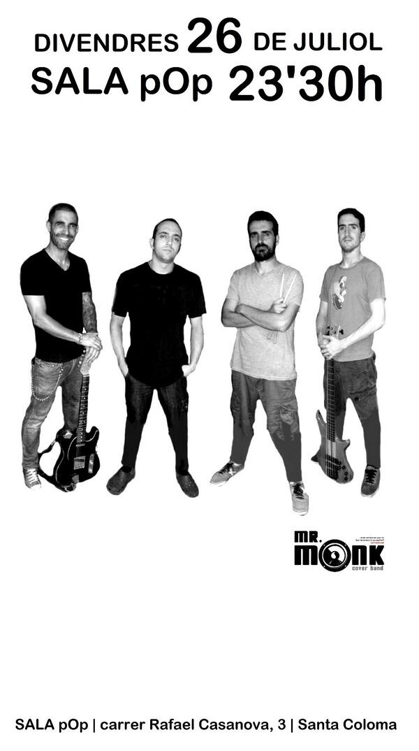 xavinavarro_es's tweet photo. A dos dies del concert de @MrMonkCoverBand a la @pOp_SCG http://t.co/I7So0jxq0F Bon dia! ;-)