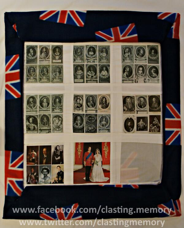 clastingmemory's tweet image. @TheRoyalSource  Check out my #royalmemoryblanket showing 41 #monarchs &amp;amp; 3 future #Kings #RoyalBaby #workinprogress