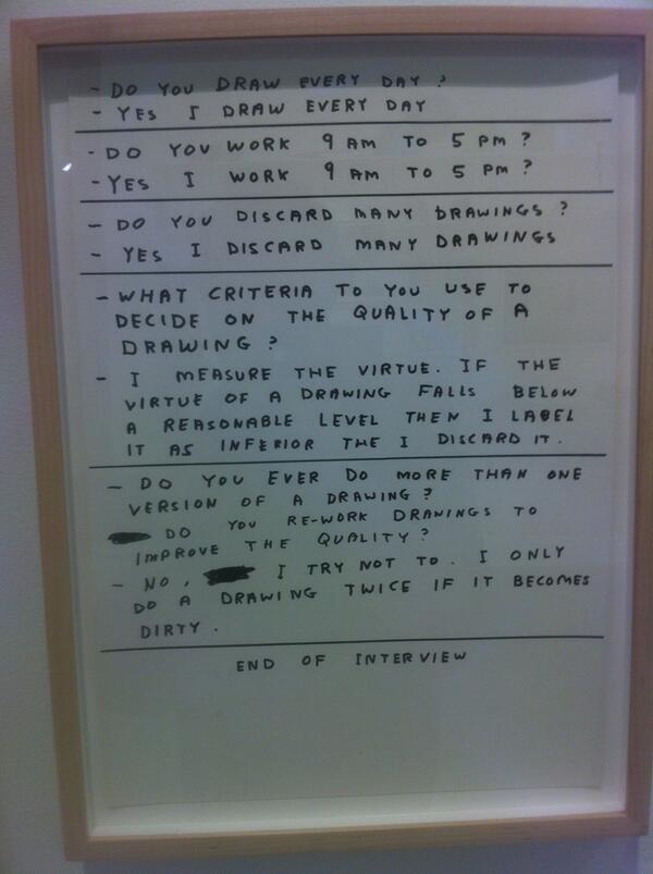 NYPostModern's tweet photo. David Shrigley @Holegallery http://t.co/aUNG8lS3vk