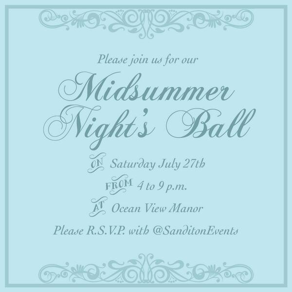 RT @sanditonevents: <a href="/SanditonCA/">Sanditon</a> You are all invited to the Midsummer Night's Ball this Saturday from 4-9PM.
