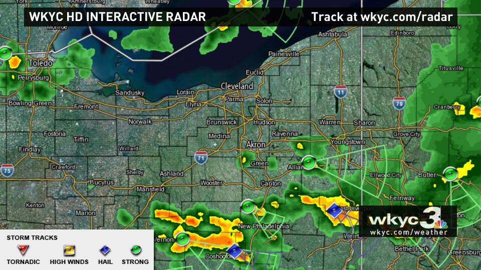 Channel 3 Weather on Twitter "Radar Peek> Worst of the weather is south of Akron... but more