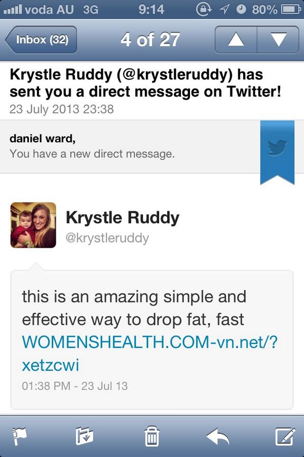 I hope this was a spam message <a href="/krystleruddy/">Krystle Ruddy</a> #hurtfeelings