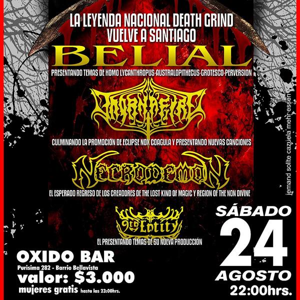 Necrodemonband's tweet photo. Necrodemon 24 de agosto, Bar Oxido, Santiago. http://t.co/SCVz9vttsI