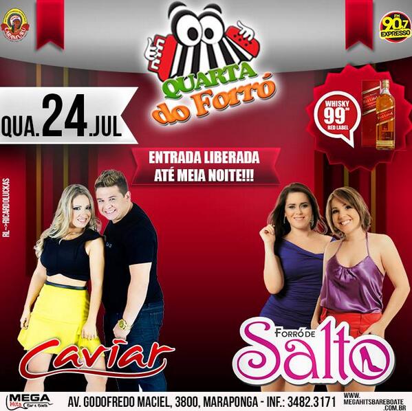 BandaCaviar's tweet photo. Hoje tem Caviar com Rapadura e Forró de Salto no MegaHits !!! http://t.co/jNg1I9PIDw