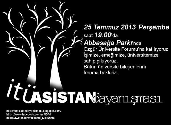asistandayanis's tweet photo. @DirenAbbasaga  @Hocama_Dokunma Üniversite bileşenleri 25 Temmuz Perşembe 19.000'da Abbasağa Parkı'nda buluşuyor. http://t.co/FbXJNOEWpo