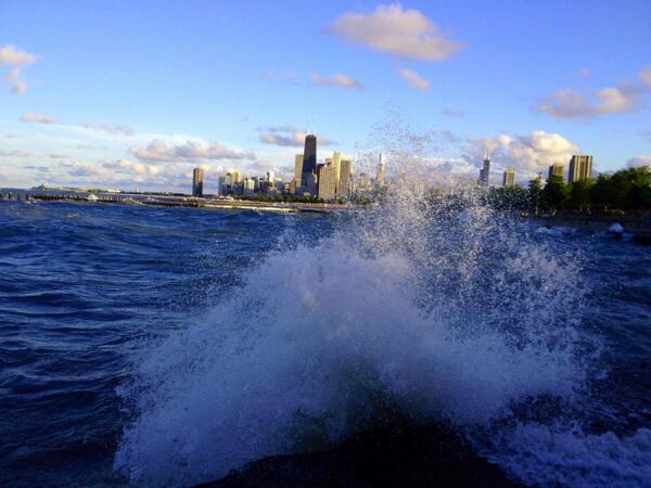 Janel Klein (@janelklein) on Twitter photo We're at Lake Michigan in Chicago, where waves up to 15 ft high are closing beaches. Live reports on <a href="/weatherchannel/">The Weather Channel</a> We're at Lake Michigan in Chicago, where waves up to 15 ft high are closing beaches. Live reports on <a href="/weatherchannel/">The Weather Channel</a>