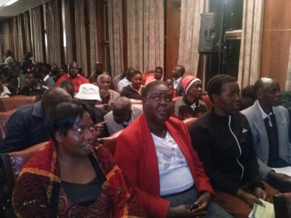 CORAHFMHarare's tweet photo. @zimelections Full house at Media centre ordinary citizens waiting, #politicalmanifestos http://t.co/Gx8x1Hdu8K