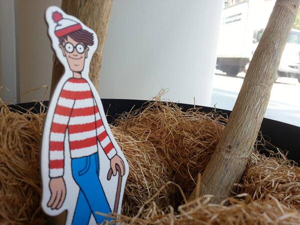 commonscolumbus's tweet photo. Only a few days left to finish those #Waldo passports for Viewpoint Books! We found him @commonscolumbus #ColumbusIN http://t.co/OK1izICFJL