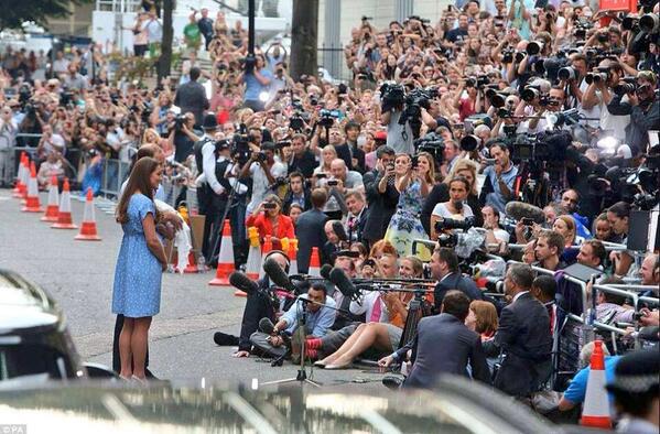 LumaQ's tweet photo. What u didn't see as the world met The Prince of Cambridge (PHOTO credit @NMoralesNBC) #RoyalBaby http://t.co/6ESldhmQHP via @sereneshalan