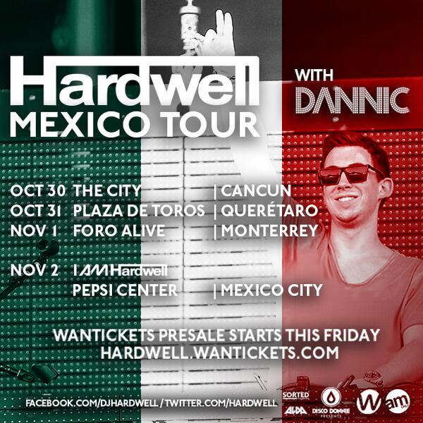HARDWELL's tweet image. Mexico are you ready!! Check the tour dates Oct 30 Cancun, Oct 31 Queretaro, Nov 1 Monterrey, Nov 2 Mexico City!