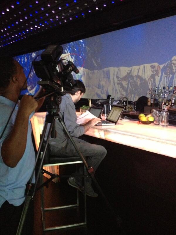 AccordVideo's tweet photo. @TheBeachChannel at work with @ULTIMATEMIAMI bartender, Isaac Grillo! http://t.co/8KRWhufcjo