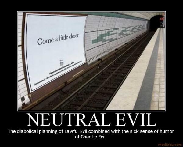 surfarcher's tweet image. Looking at alignments...
#Daily #RPG #Demotivational
#DnD #Pathfinder #DnDNext #DnD4e #FRPG