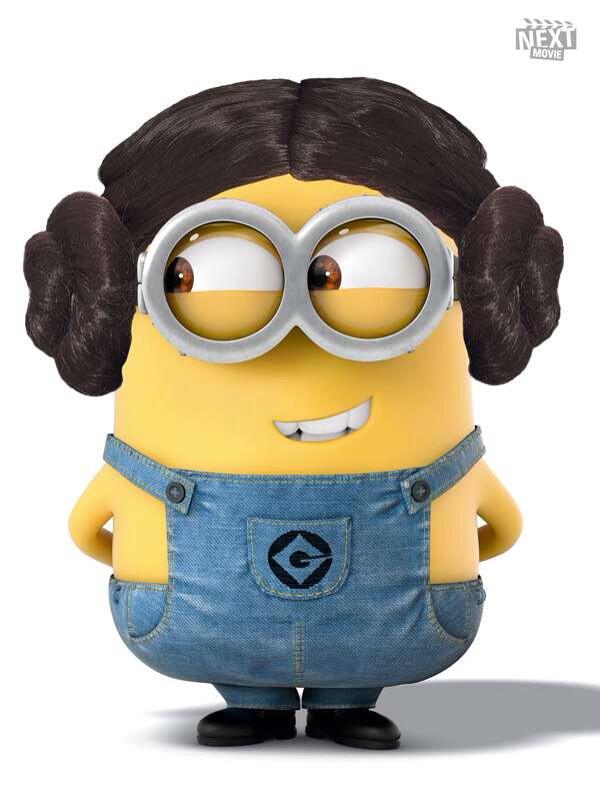 OfficialMinion's tweet photo. Minion as Princess Leia from star wars http://t.co/Y8QkpSjm35