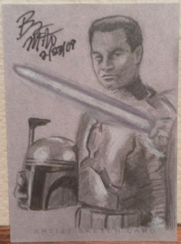 StarWarsCollec's tweet photo. 2009 PSC BRYAN MORTON STAR WARS JANGO FETT ARTIST SKETCH CARD RARE CUSTOM DRAWN http://t.co/0kwXJ8RjZp
