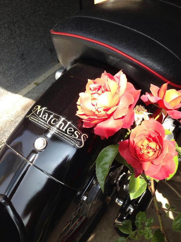 OuterspaceGc's tweet image. Unusual load in the van today!
#matchless G9 and #Roses 
Dad&apos;s classic bike broke down at work!