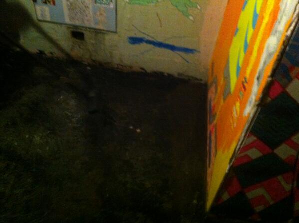 bigsnowbk's tweet photo. The world must really hate us this week. Tonight's show is unfortunately cancelled due to flooding. This is gross. http://t.co/2G3tNOzixY