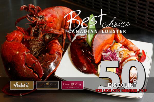 LionCityGroup's tweet photo. DISCOUNT 50% CANADIAN LOBSTER FOR LION CITY MEMBER / VIP 
See more : http://t.co/TlF9KveKUU / Hotline : 0938 11 12 30 http://t.co/igiIOUI9qP