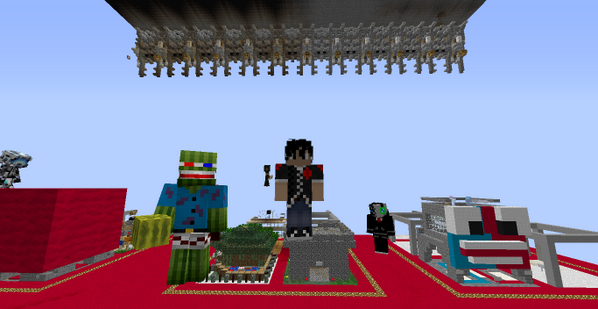 CraftVilleServ's tweet photo. Why Hello There @Bashurverse, With a 20% built @MineconSE for a background. http://t.co/ERPfKH2g0j
