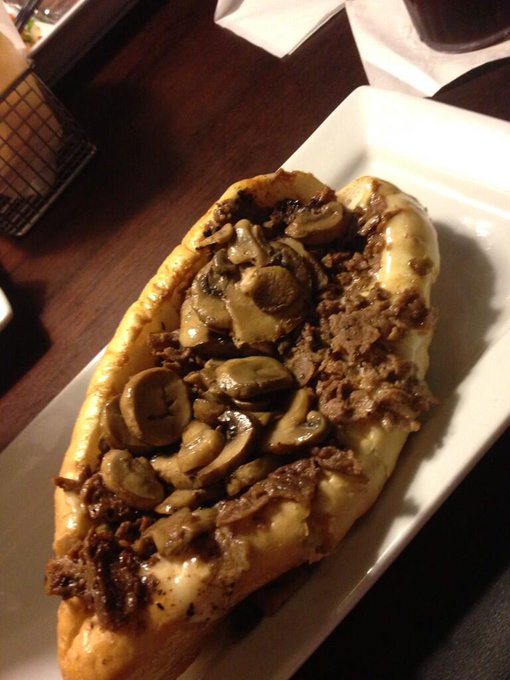 My first Philly cheesesteak! http://t.co/OXrIyD4jX4<a href="/tag/totally"class="tags"><span>#totally</span></a>